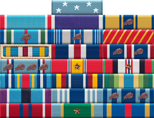 MSgt John Chapmans Ribbon Rack