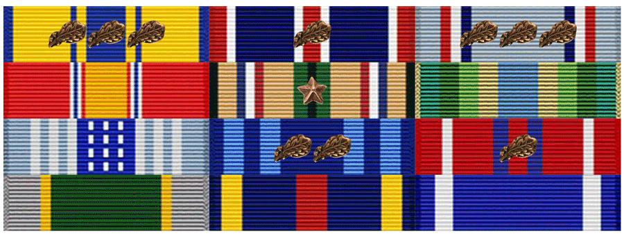 MSgt William McDaniel Ribbon Rack