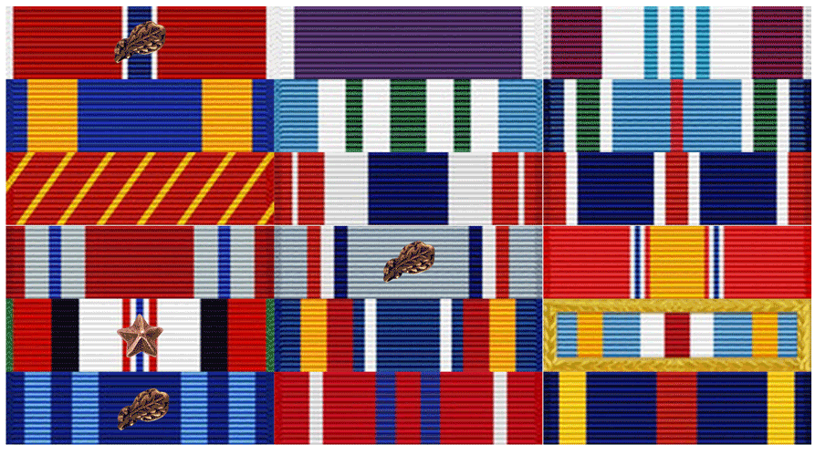 SSgt Andrew Harvell Ribbon Rack