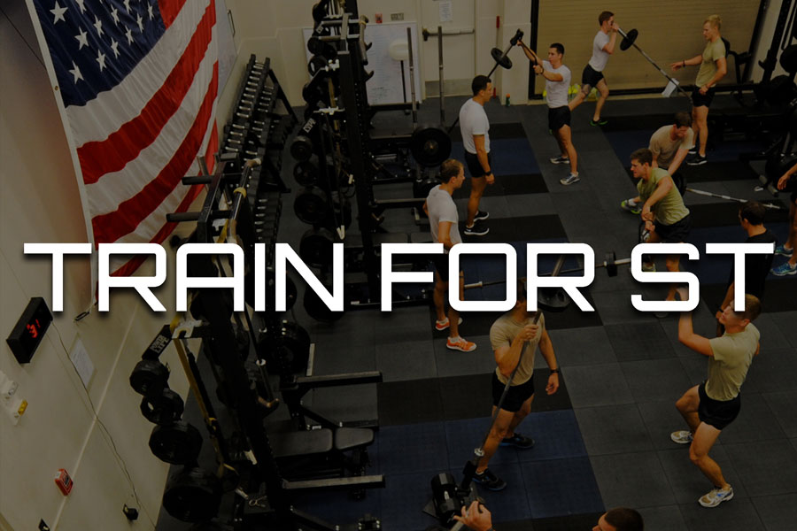 Special Tactics Airmen training in a gym